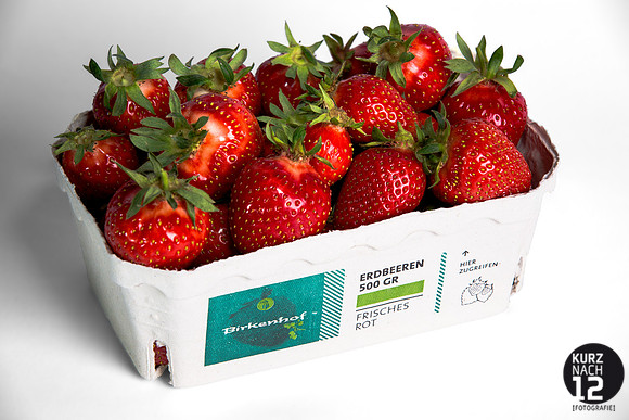 Erdbeeren in Verpackung
