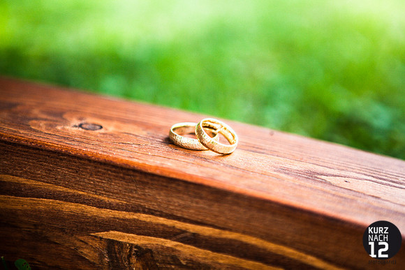 Detailfoto der Hochzeitsringe